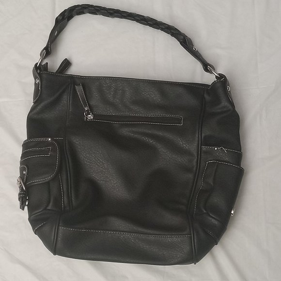 Jones New York Signature Natural Genuine Leader Shoulder Bag Black with Pockets… - Picture 4 of 8